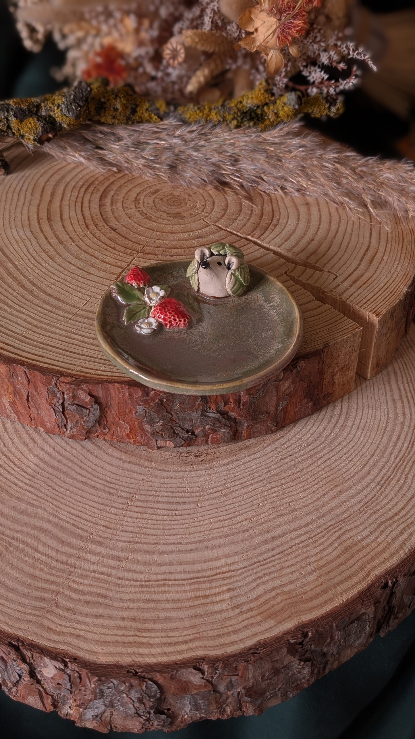 Oakling. Small Trinket Dish with Hedgehog, Jewellery Tray or Tealight Holder 7