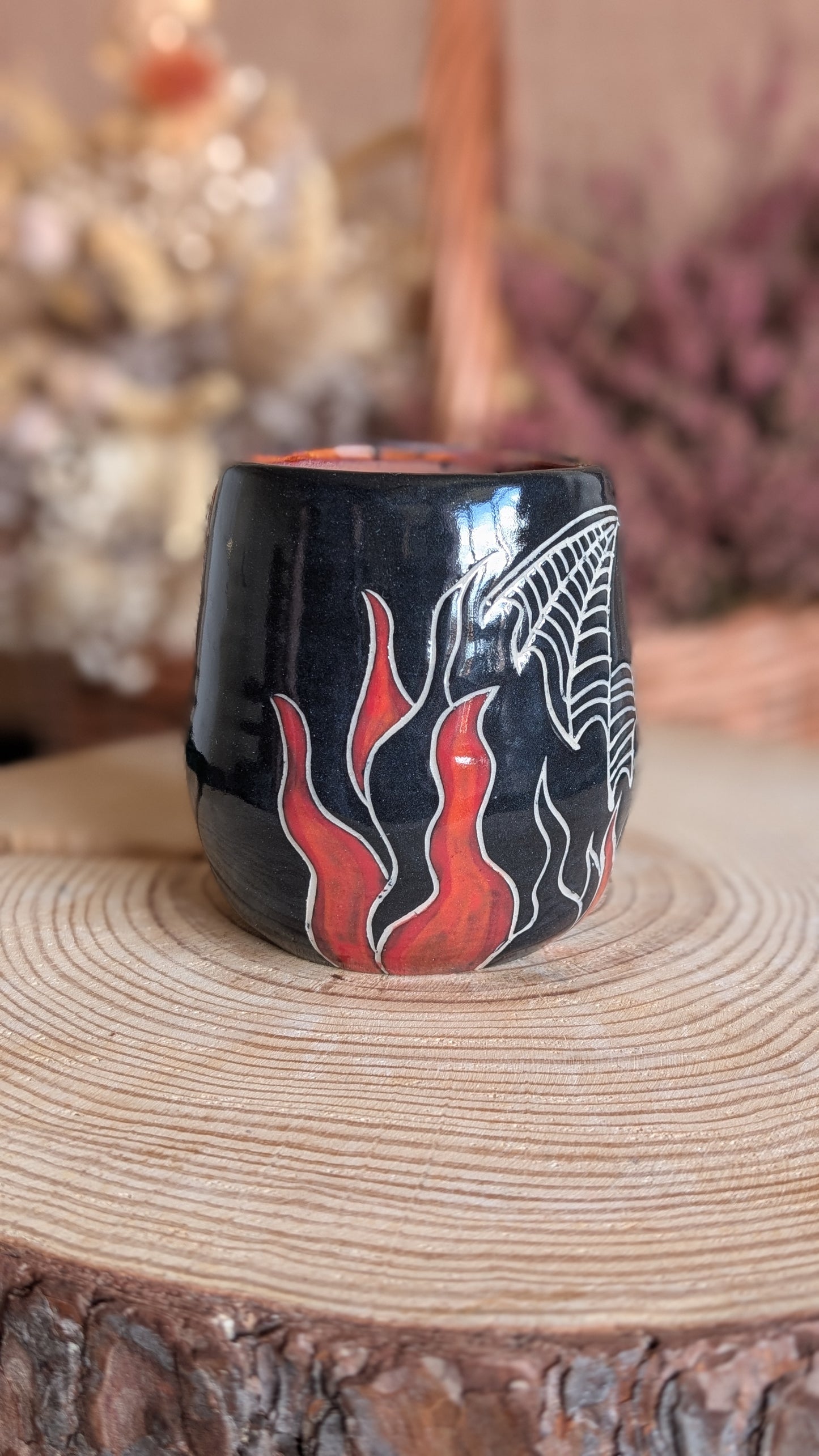 Whimsical Creature Sgraffito Mug No12