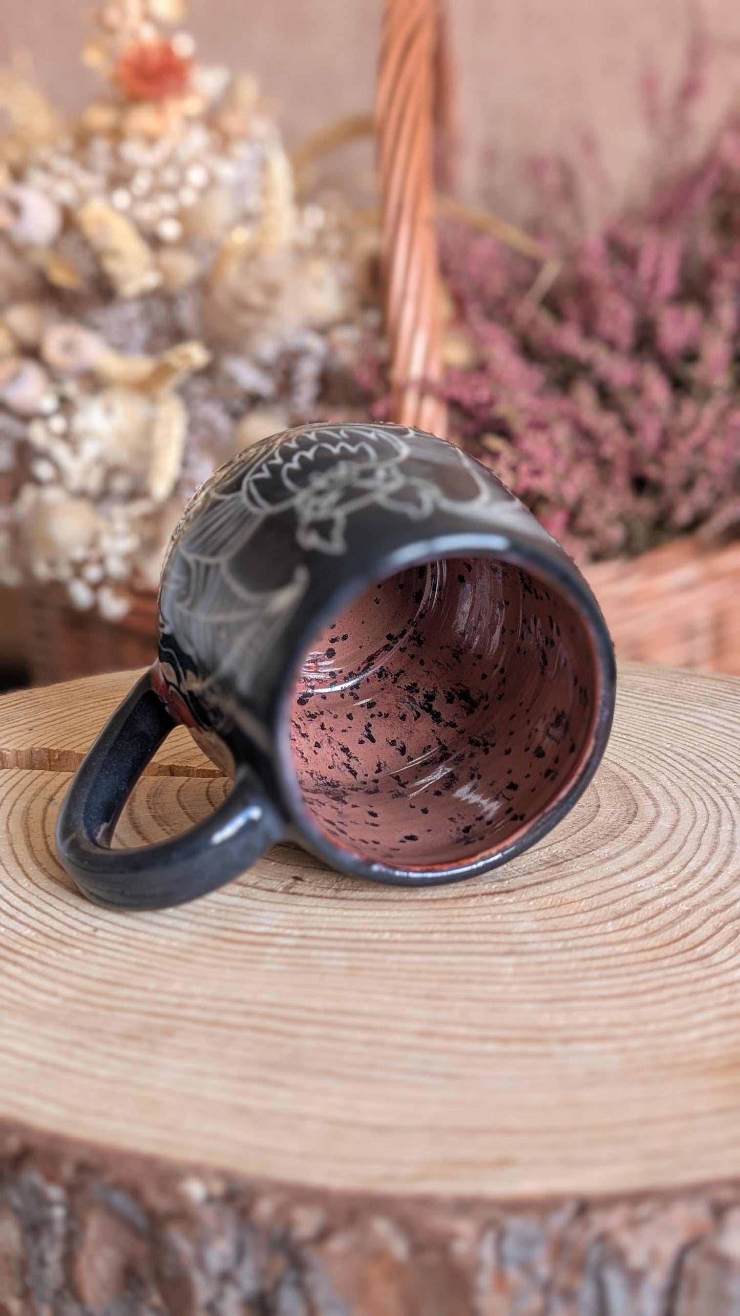 Whimsical Creature Sgraffito Mug No12