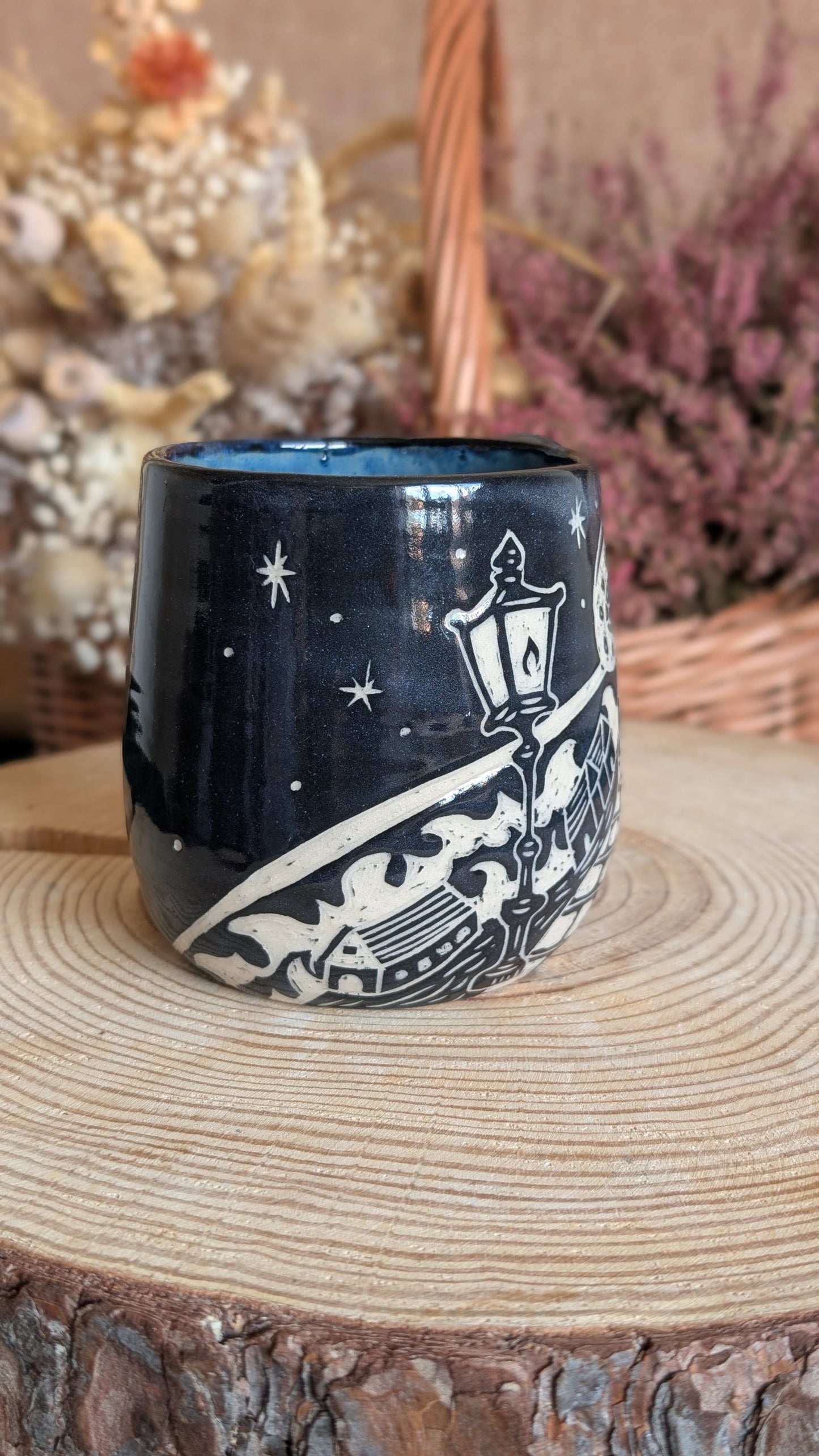 Whimsical Creature Sgraffito Mug No3