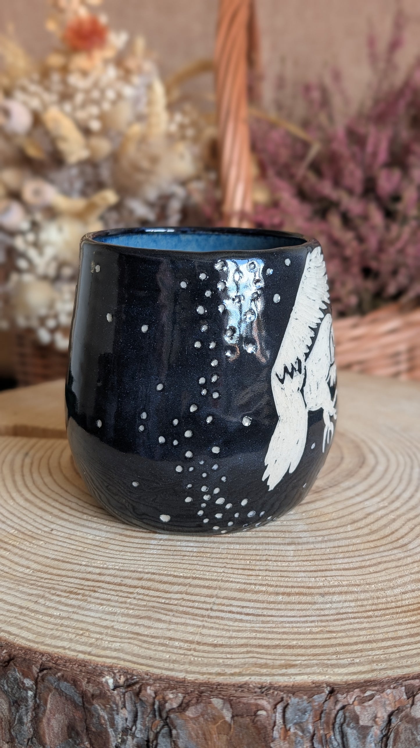 Whimsical Creature Sgraffito Mug No4
