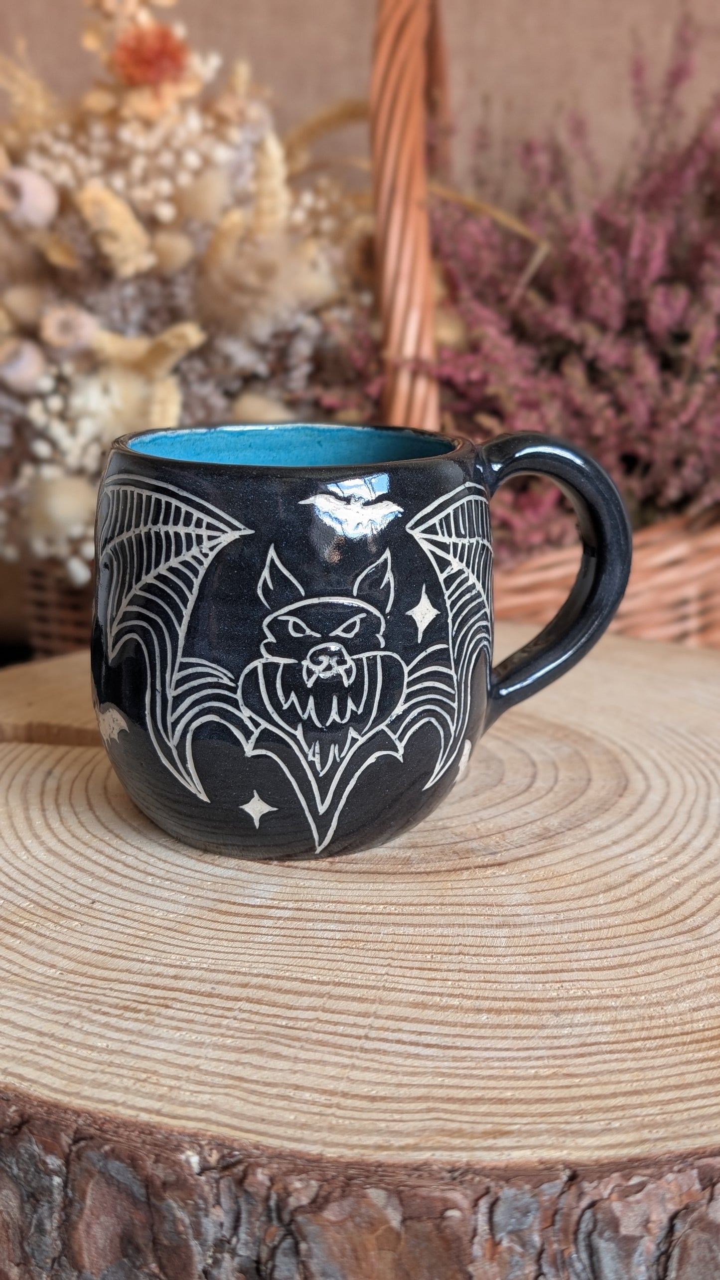 Whimsical Creature Sgraffito Mug No13