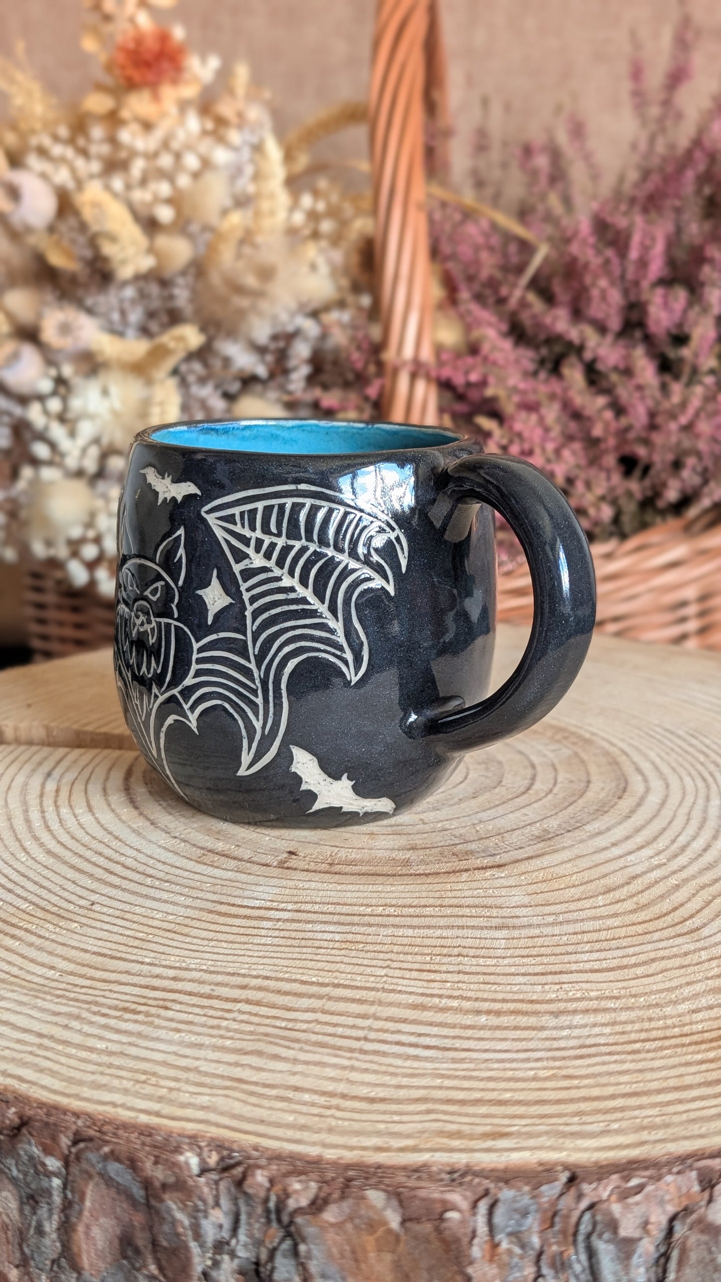 Whimsical Creature Sgraffito Mug No13