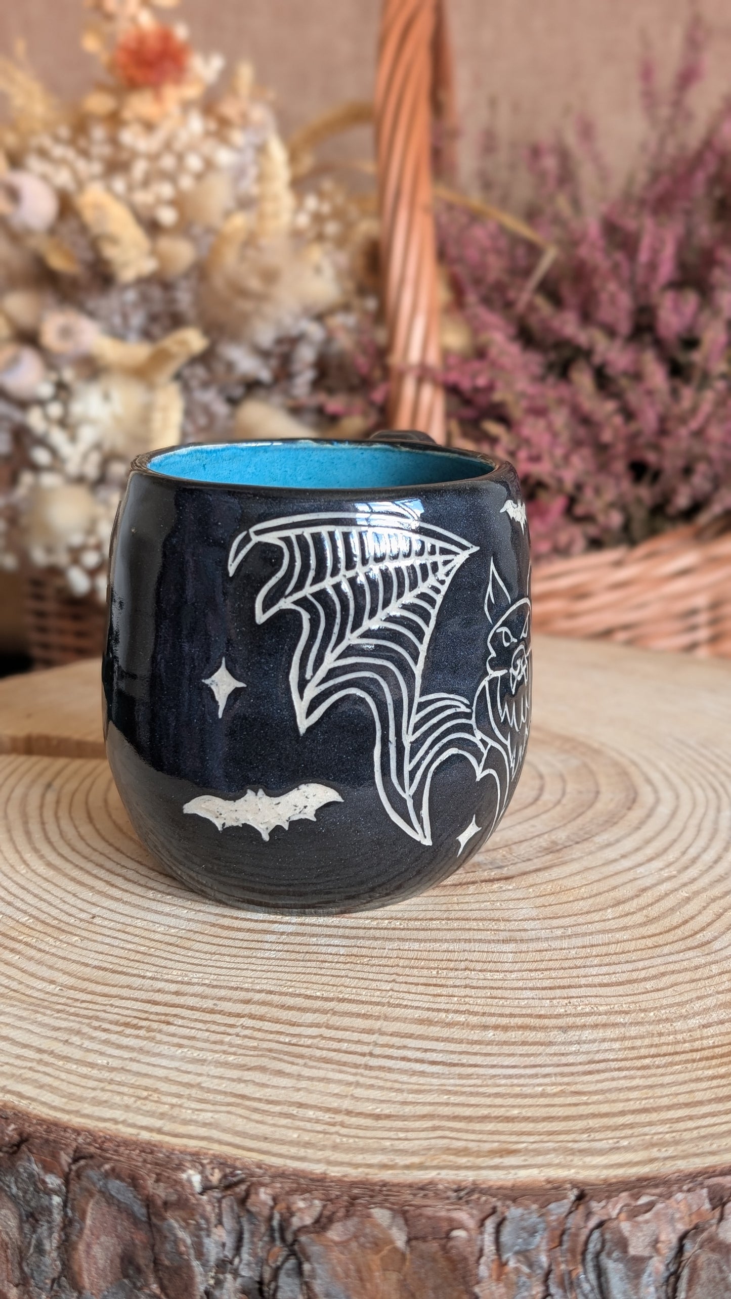 Whimsical Creature Sgraffito Mug No13