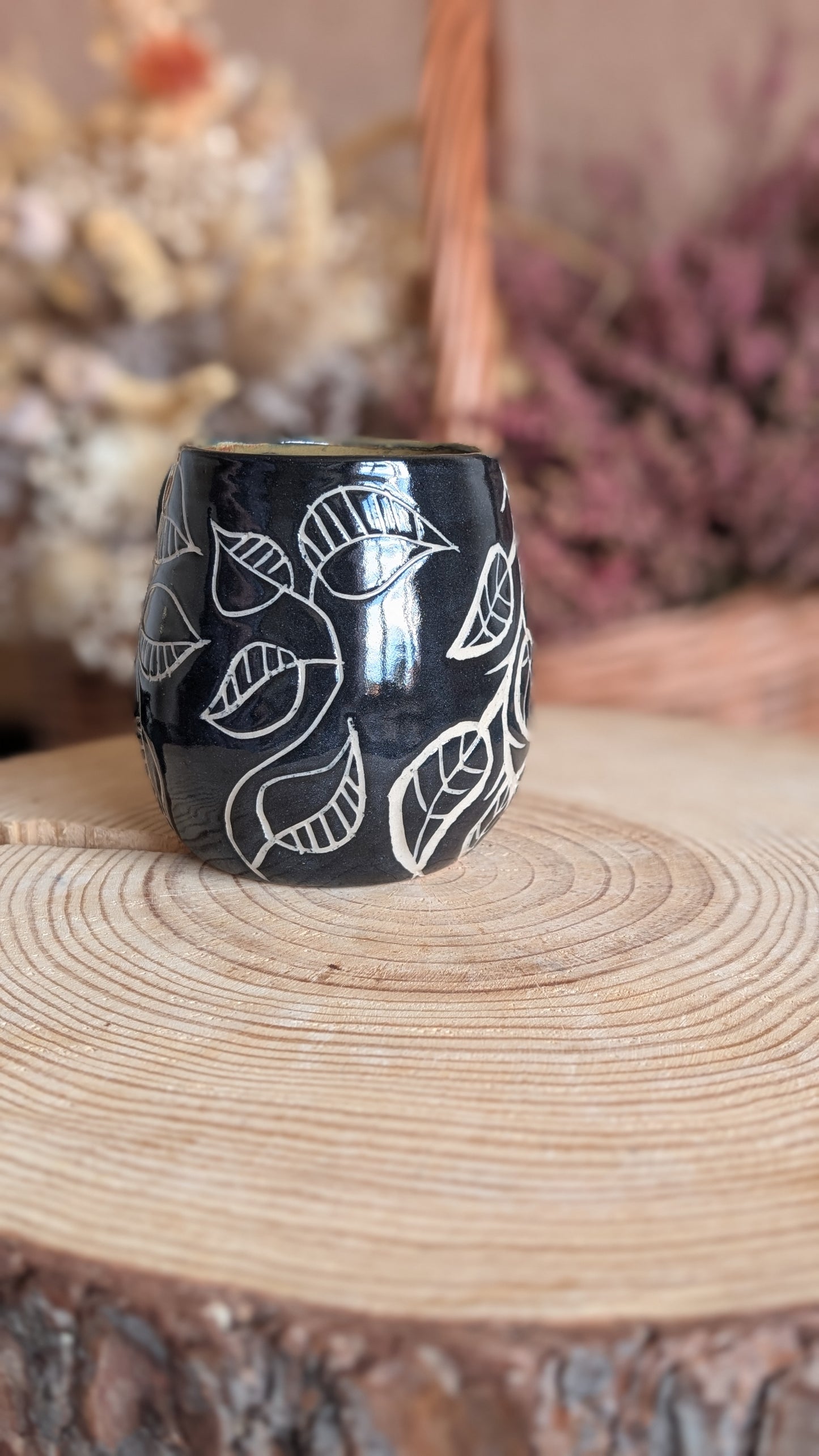Whimsical Creature Sgraffito Mug No15