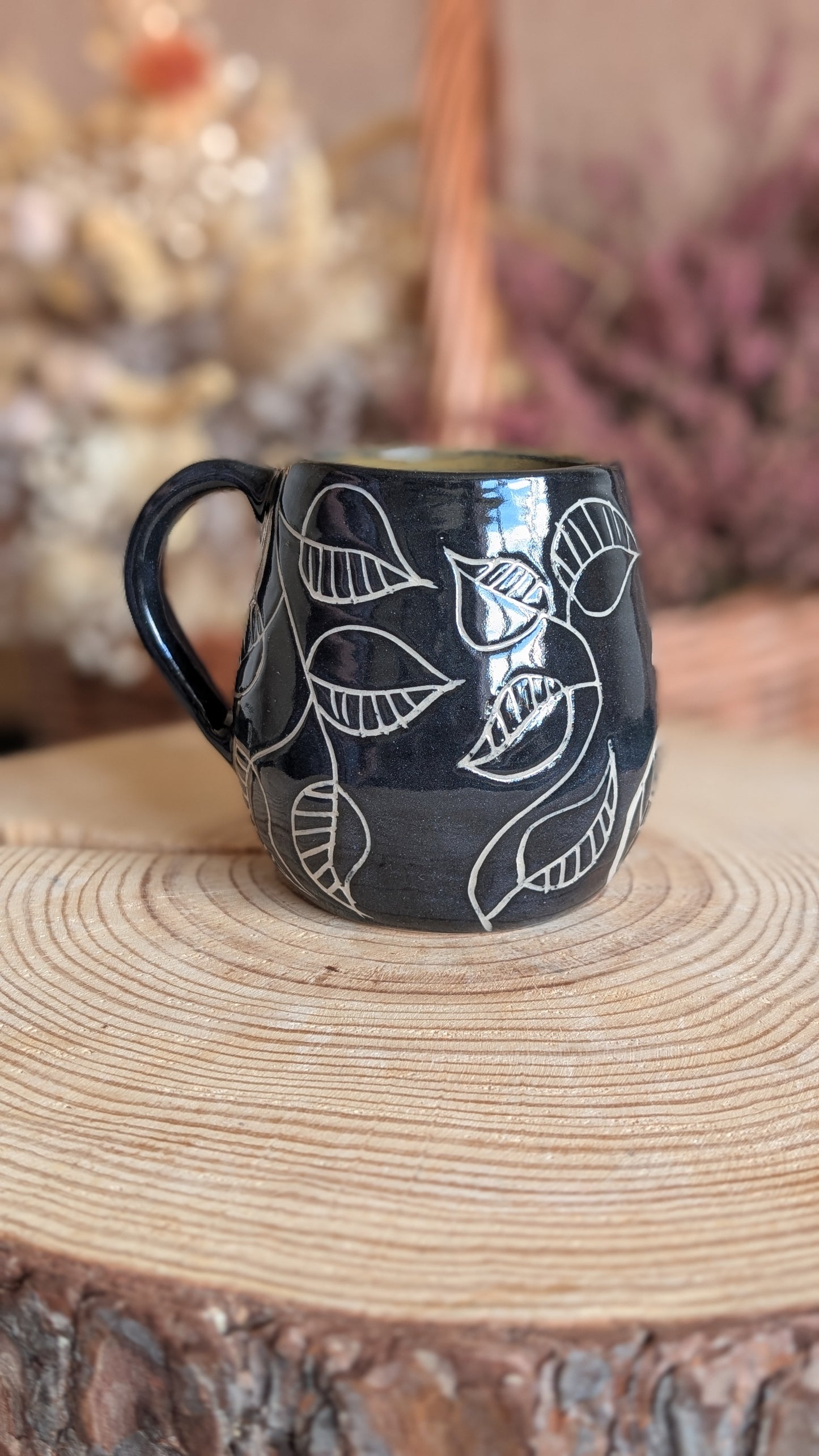 Whimsical Creature Sgraffito Mug No15