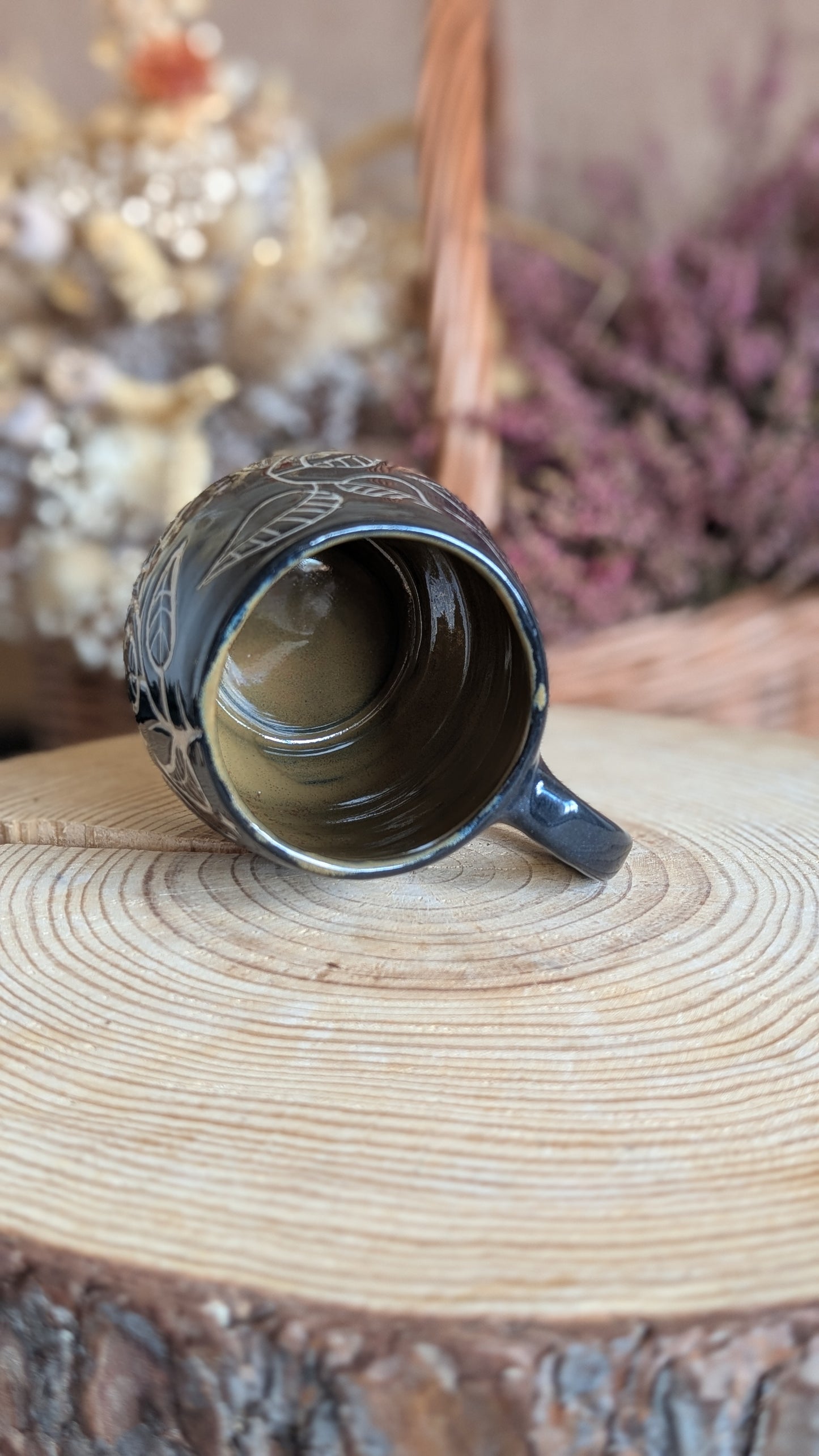 Whimsical Creature Sgraffito Mug No15