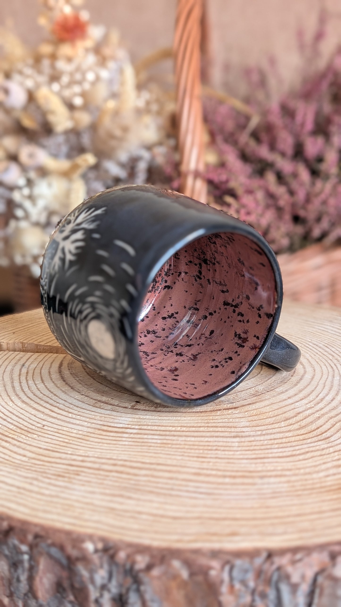 Whimsical Creature Sgraffito Mug No8