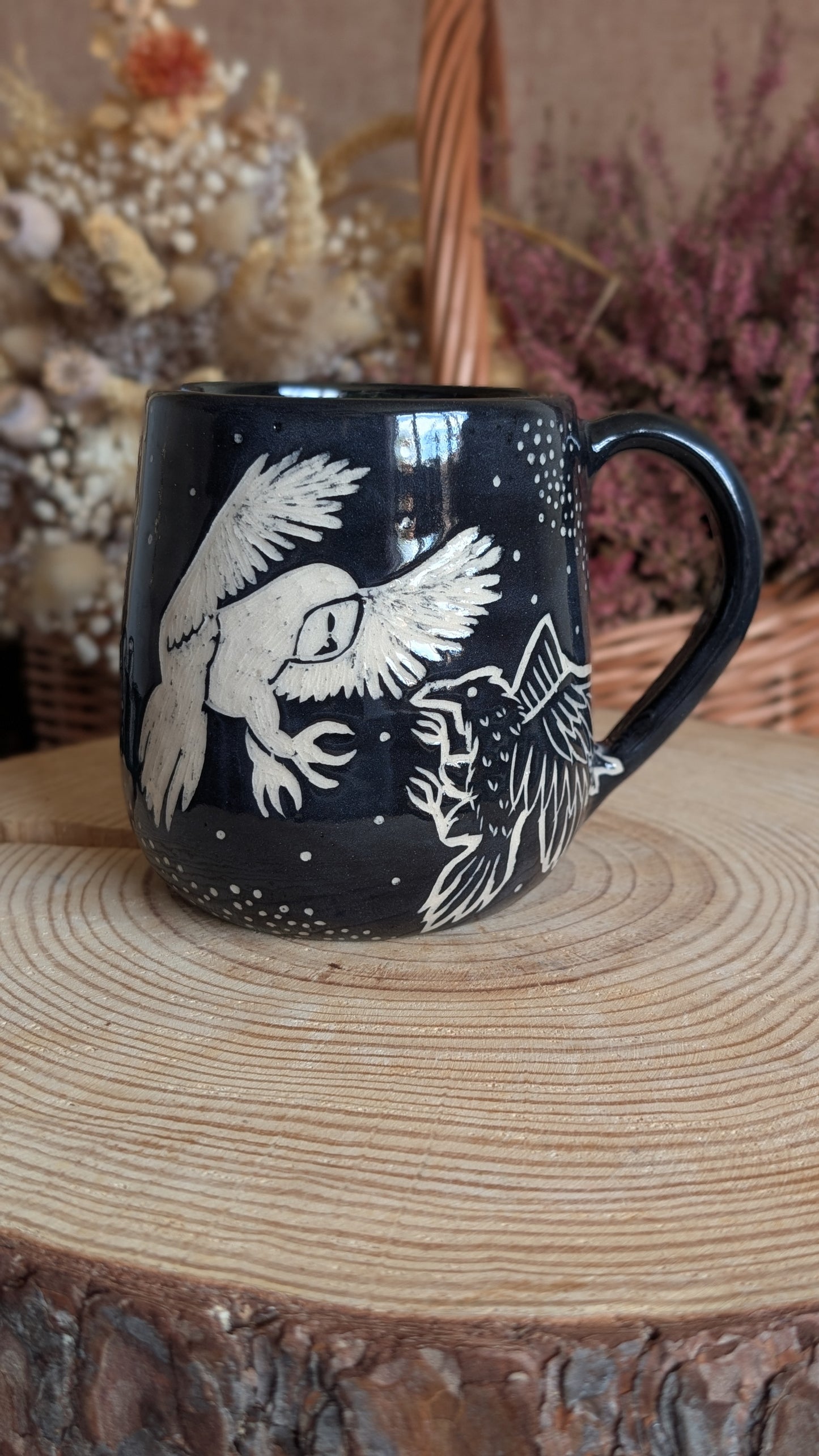 Whimsical Creature Sgraffito Mug No5