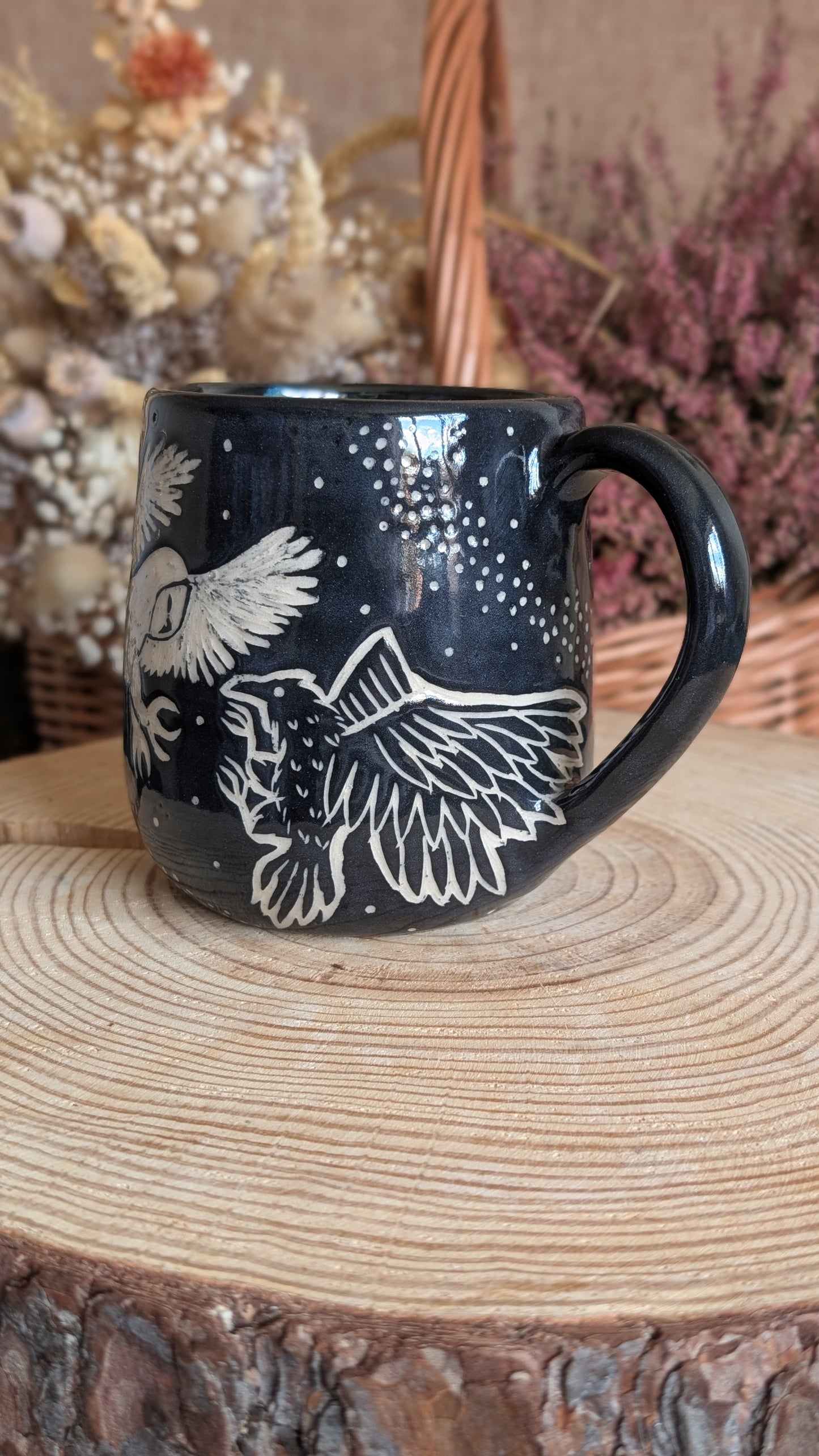 Whimsical Creature Sgraffito Mug No5