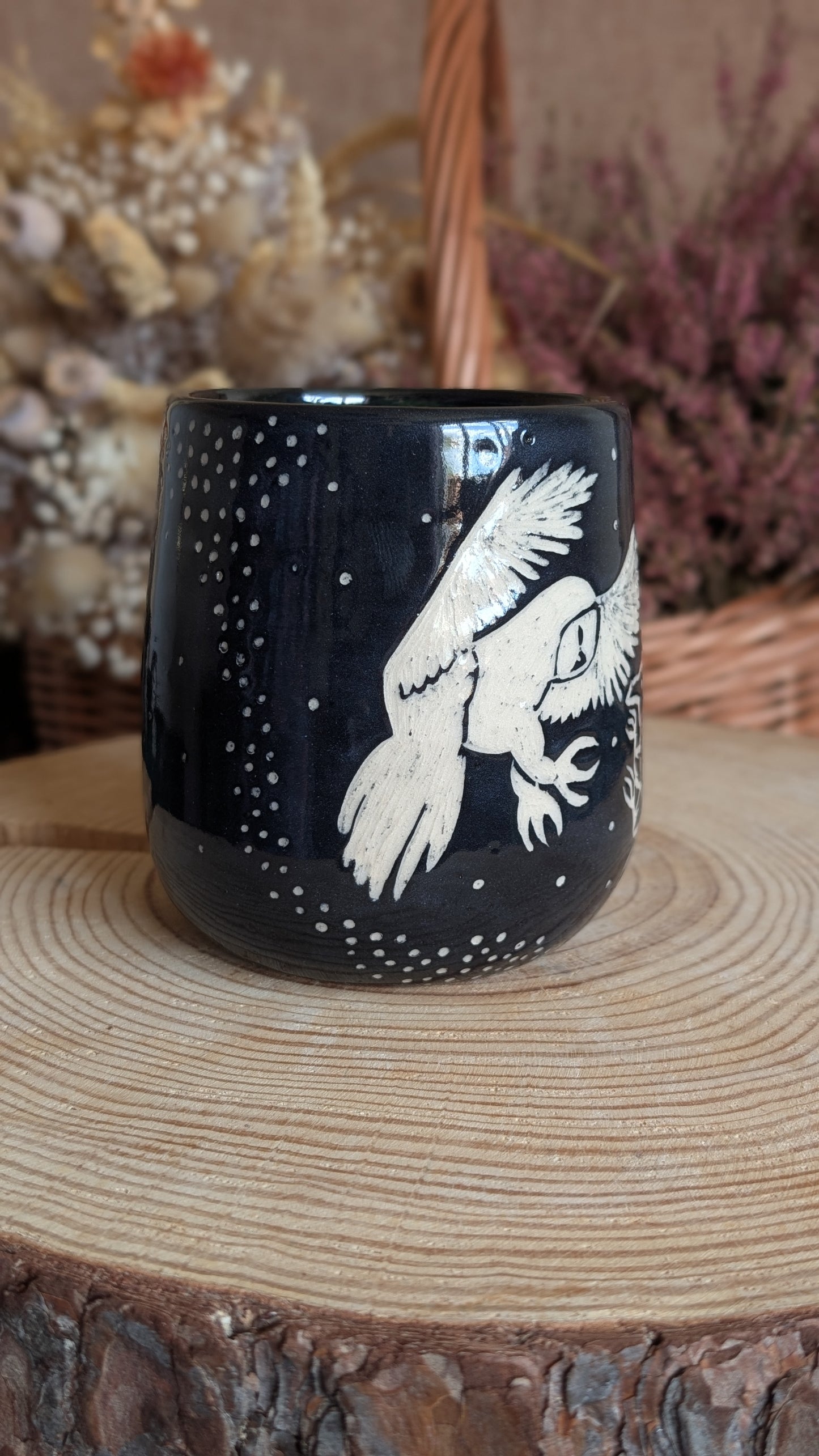 Whimsical Creature Sgraffito Mug No5
