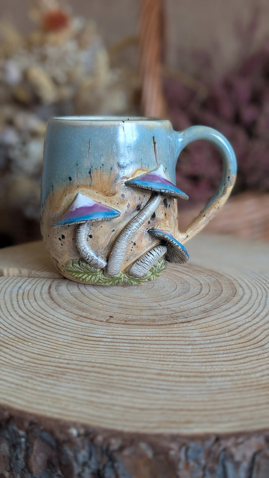 Handmade Mushroom Mug, One of a Kind Cottagecore Ceramic 5
