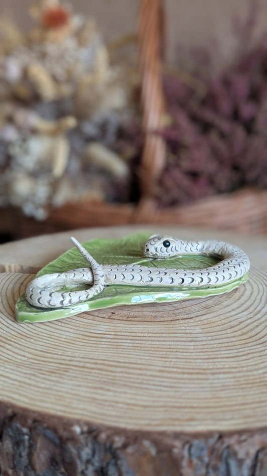 Large Trinket Dish with Snake, Jewellery Tray or Tealight Holder 29