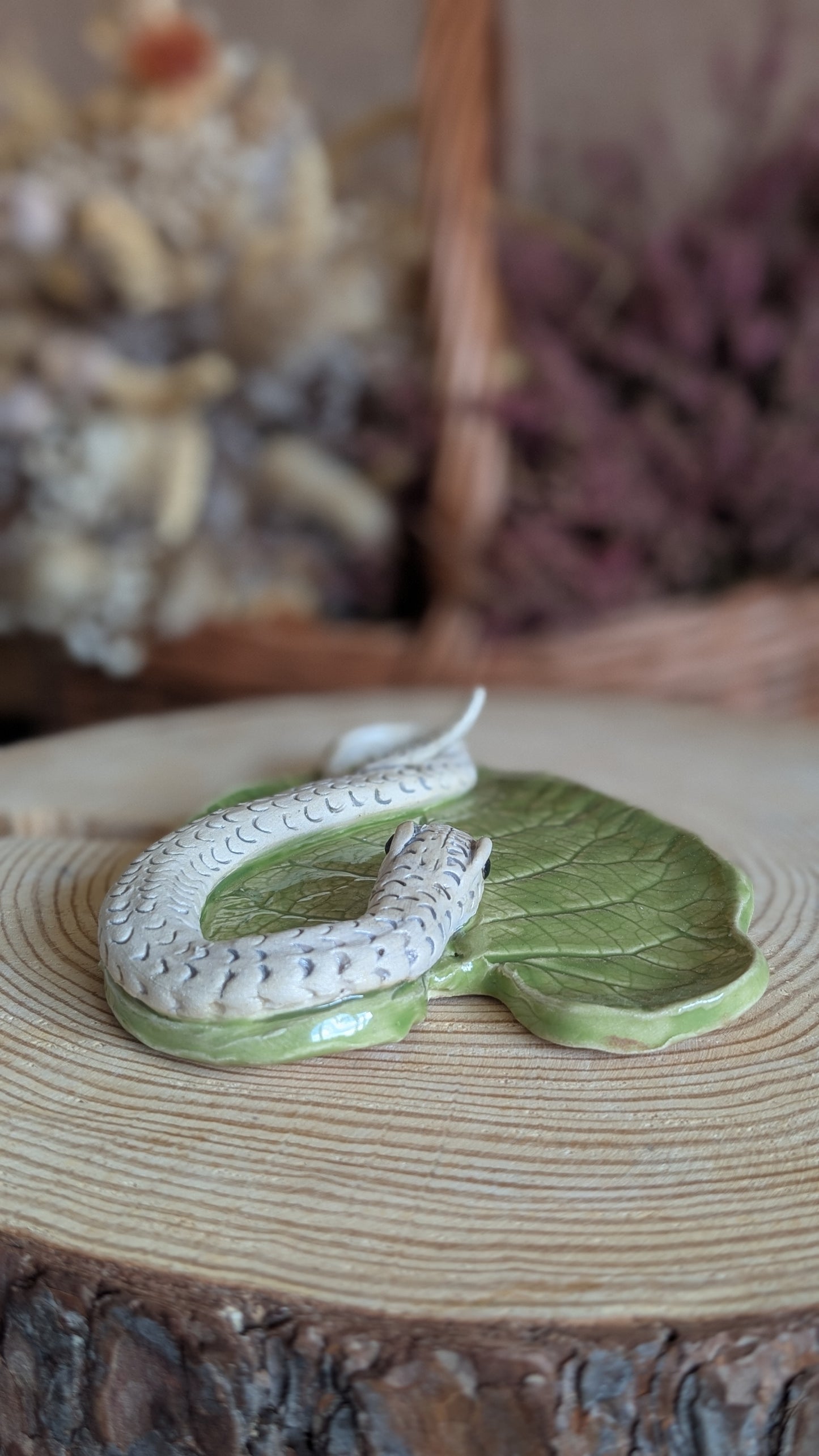 Large Trinket Dish with Snake, Jewellery Tray or Tealight Holder 29