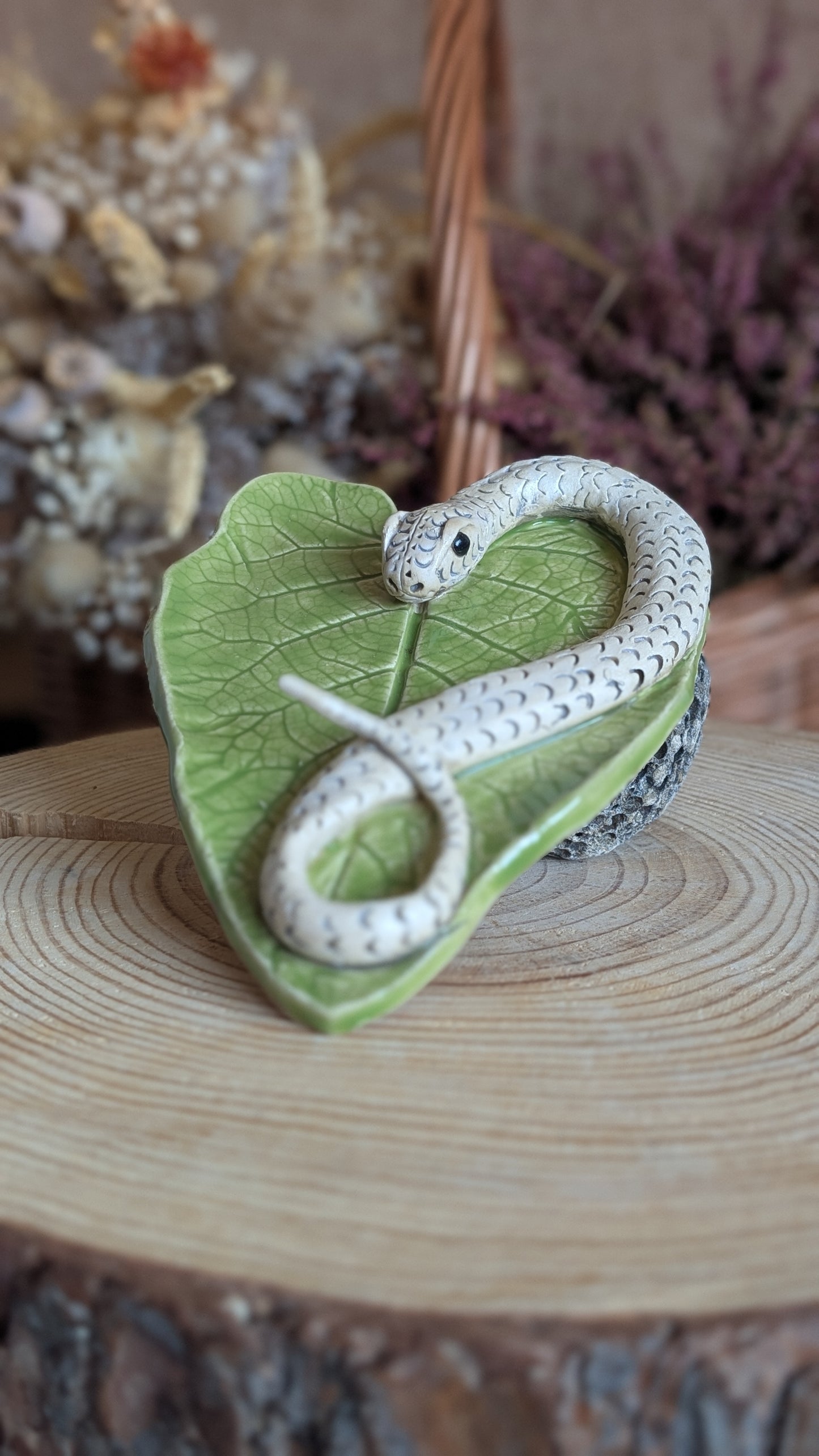 Large Trinket Dish with Snake, Jewellery Tray or Tealight Holder 29