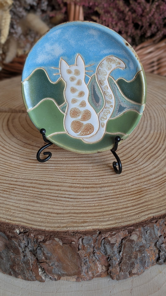 Cat and Hills Trinket Dish Small