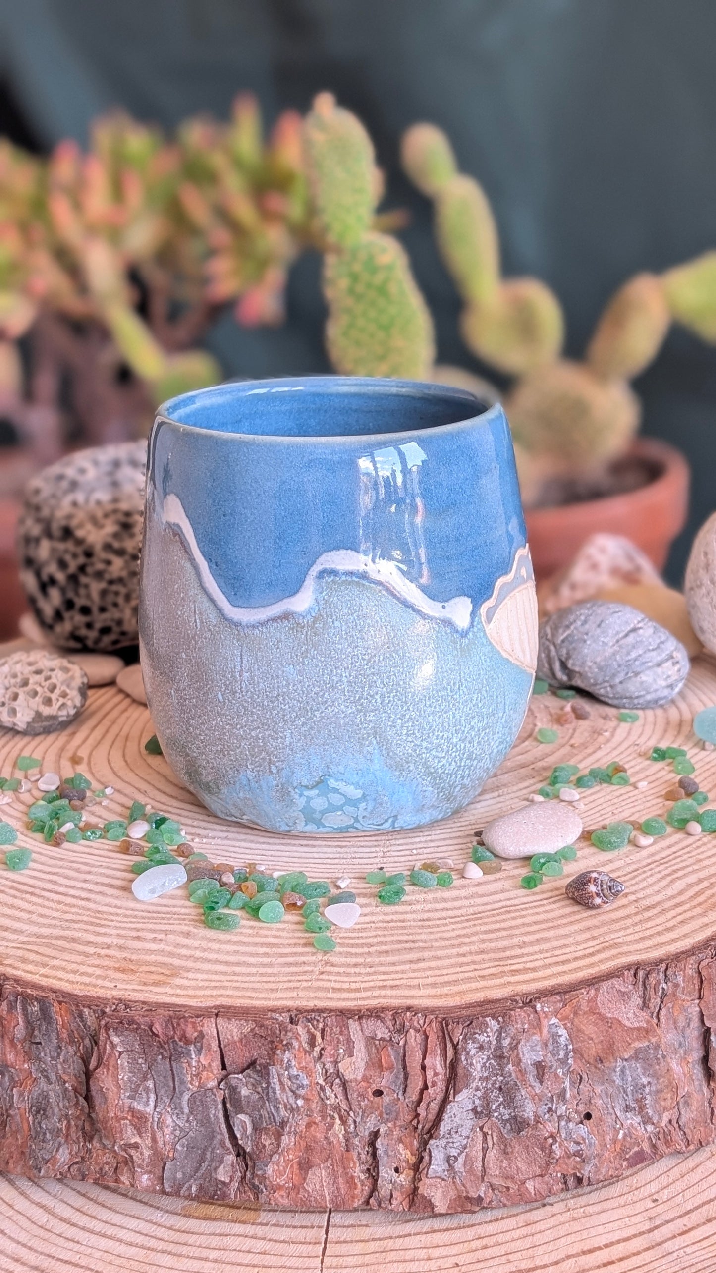 Handmade Whale Mug – Unique Ocean Inspired Hand Carved Ceramic Cup (500ml) NO6