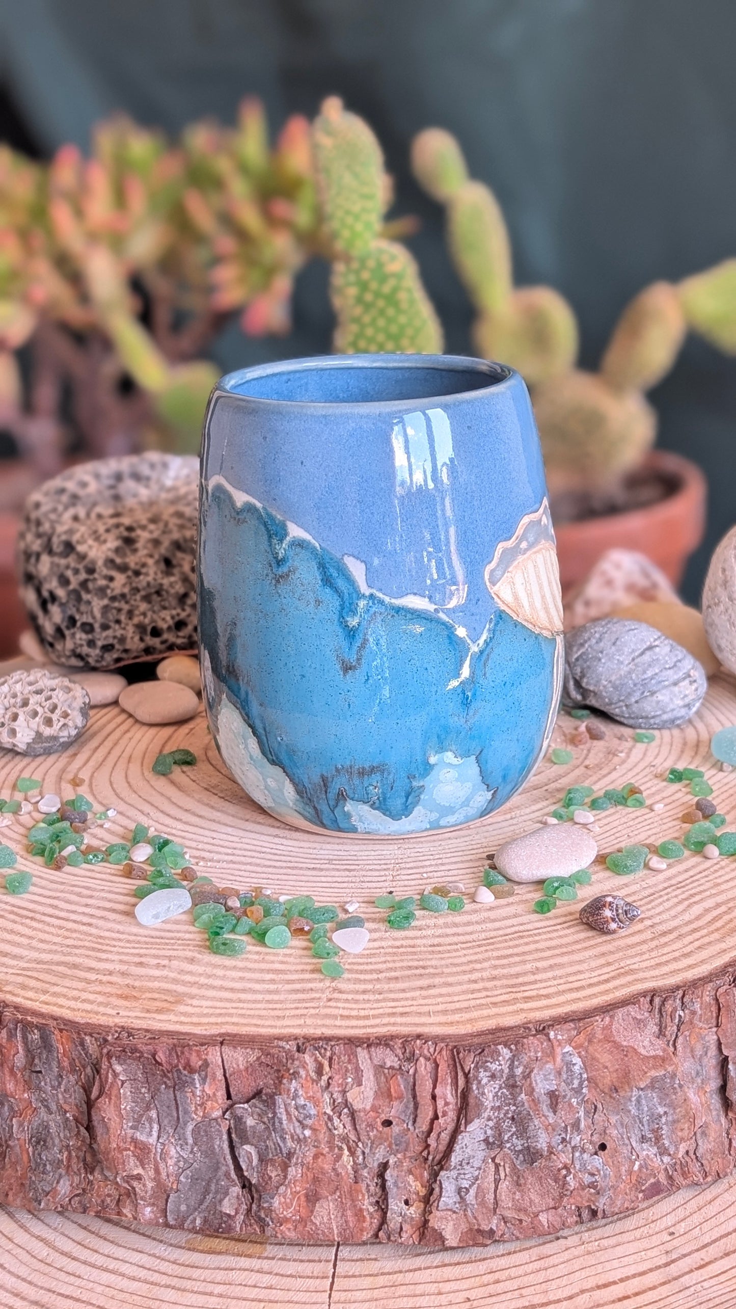 Handmade Whale Mug – Unique Ocean Inspired Hand Carved Ceramic Cup (500ml) NO7