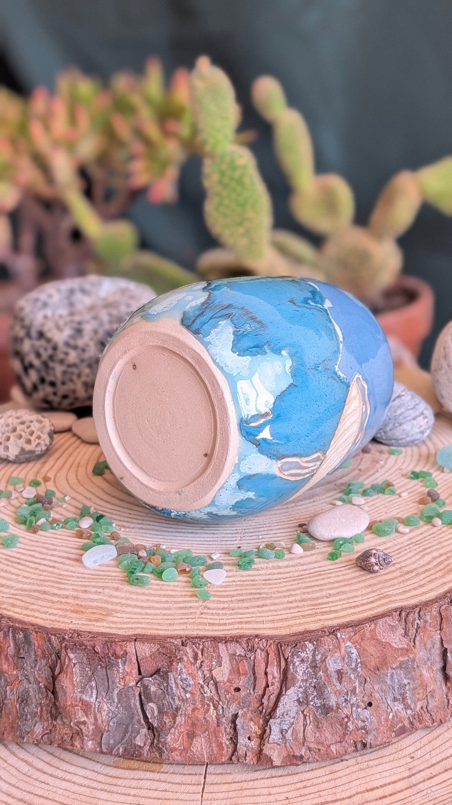 Handmade Whale Mug – Unique Ocean Inspired Hand Carved Ceramic Cup (500ml) NO7