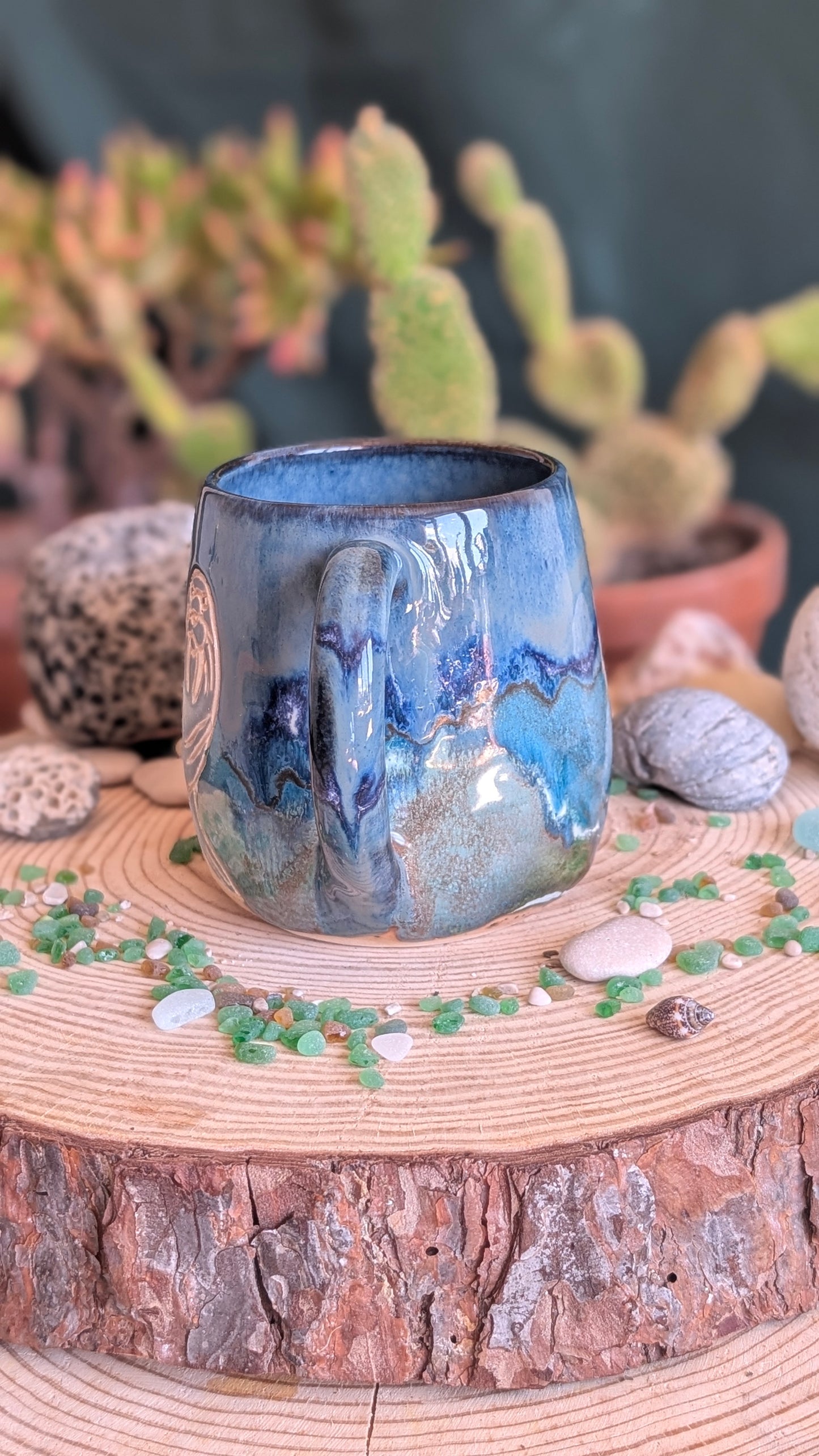 Handmade Walrus Mug – Unique Ocean Inspired Hand Carved Ceramic Cup (500ml) NO9