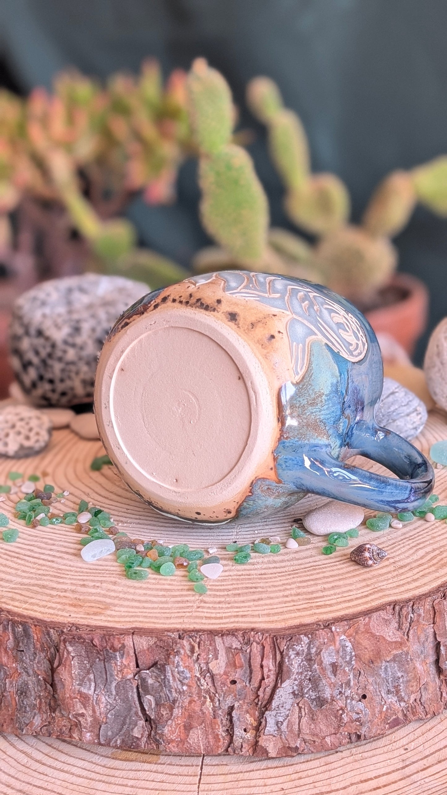 Handmade Walrus Mug – Unique Ocean Inspired Hand Carved Ceramic Cup (500ml) NO9