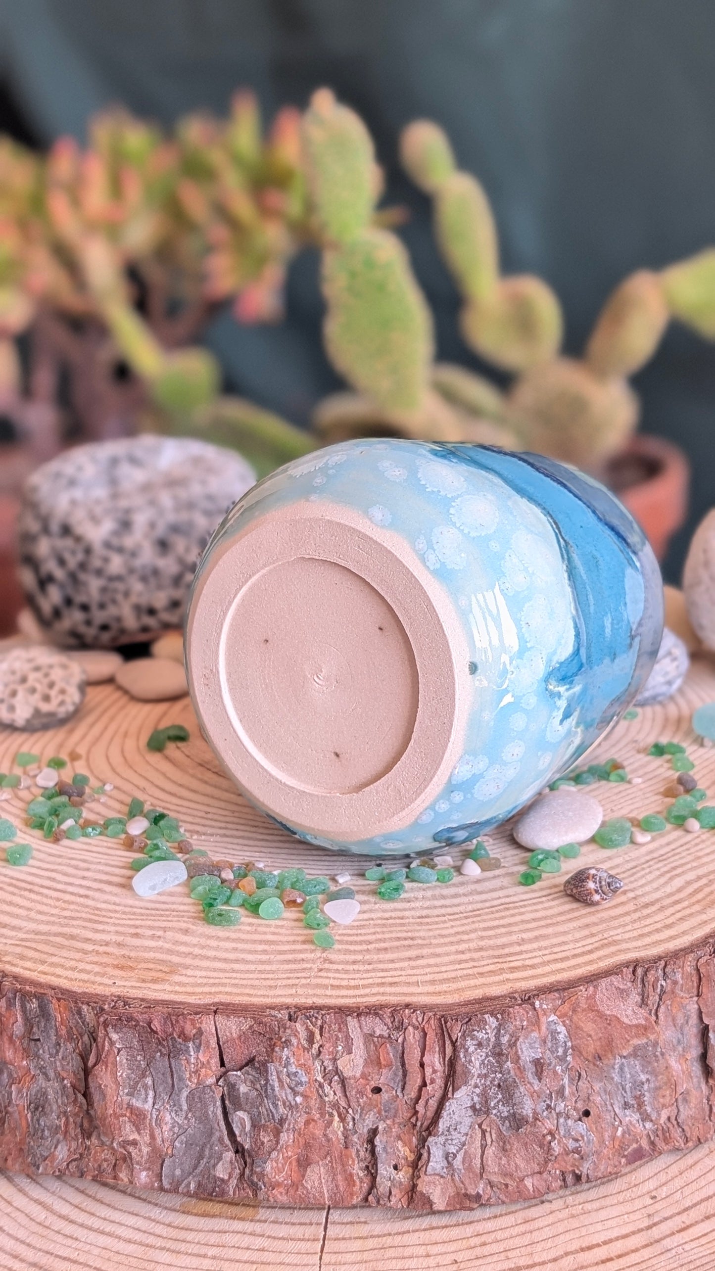 Handmade Whale TUMBLER (No Handle!) – Unique Ocean Inspired Hand Carved Ceramic Piece (500ml) NO10