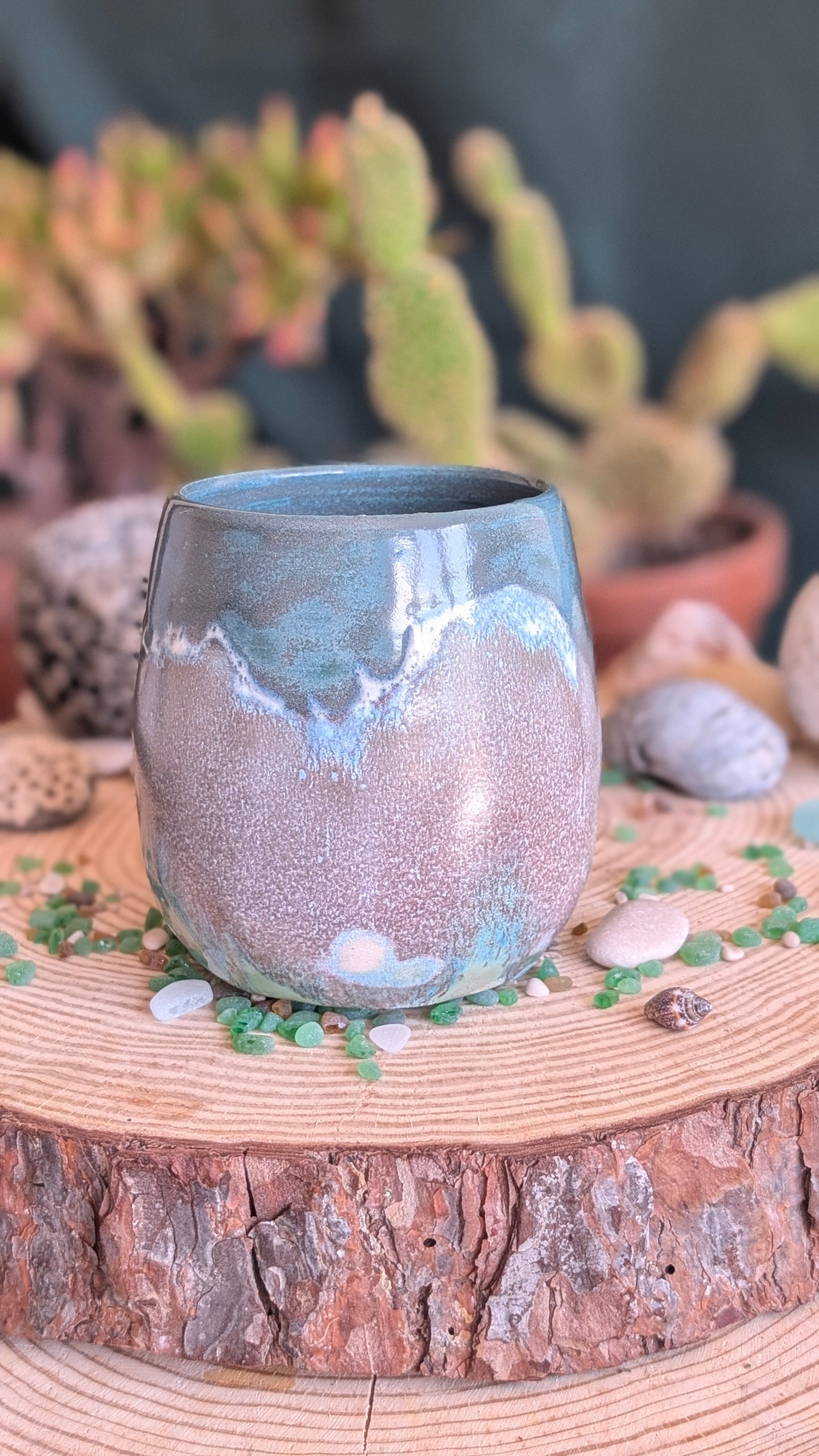 IMPERFECTION, please read description below - Handmade Whale TUMBLER (No Handle!) – Unique Ocean Inspired Hand Carved Ceramic Piece (500ml) NO11