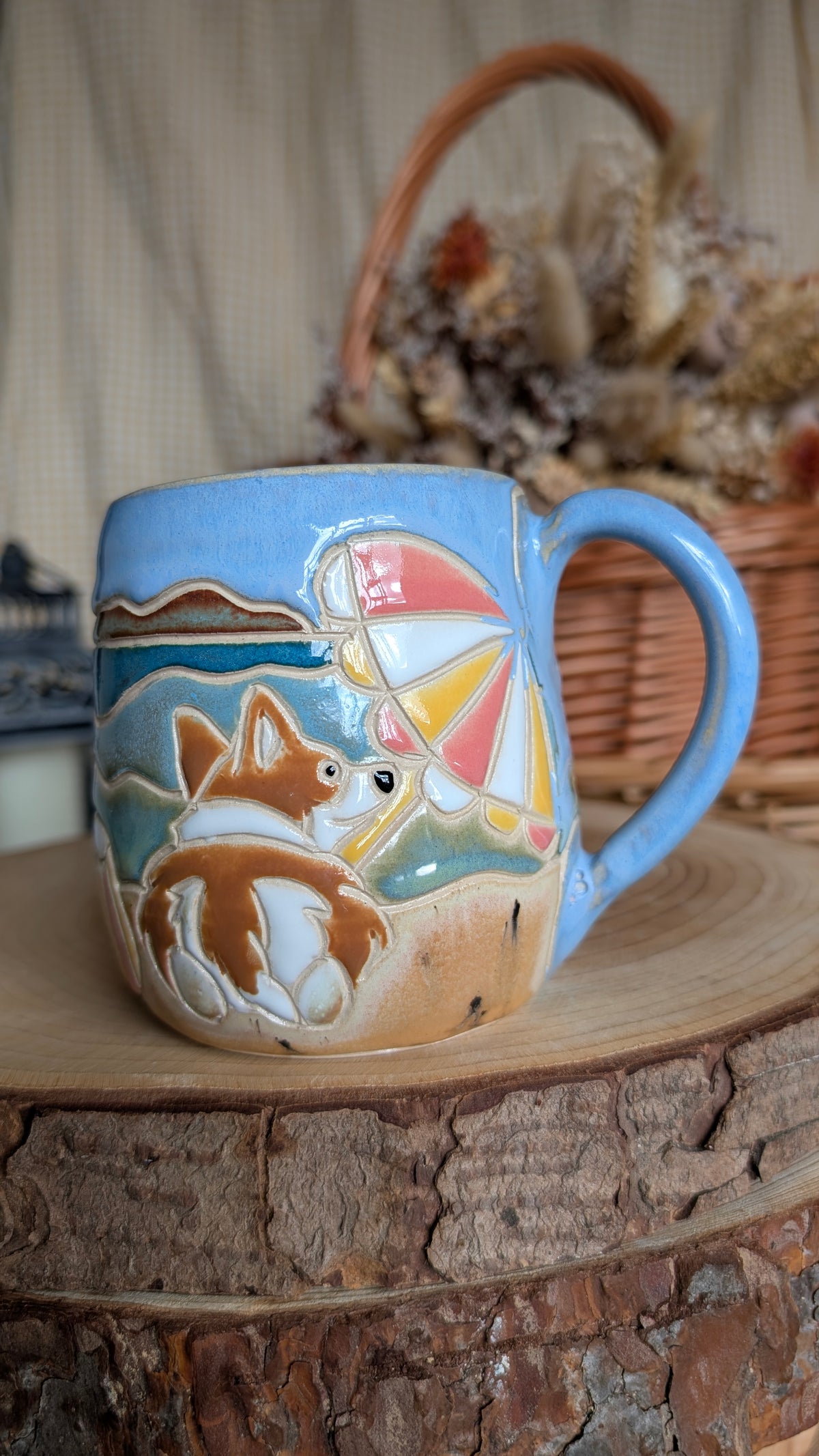 Handmade Corgi Mug 57 *SMALL IMPERFECTION*