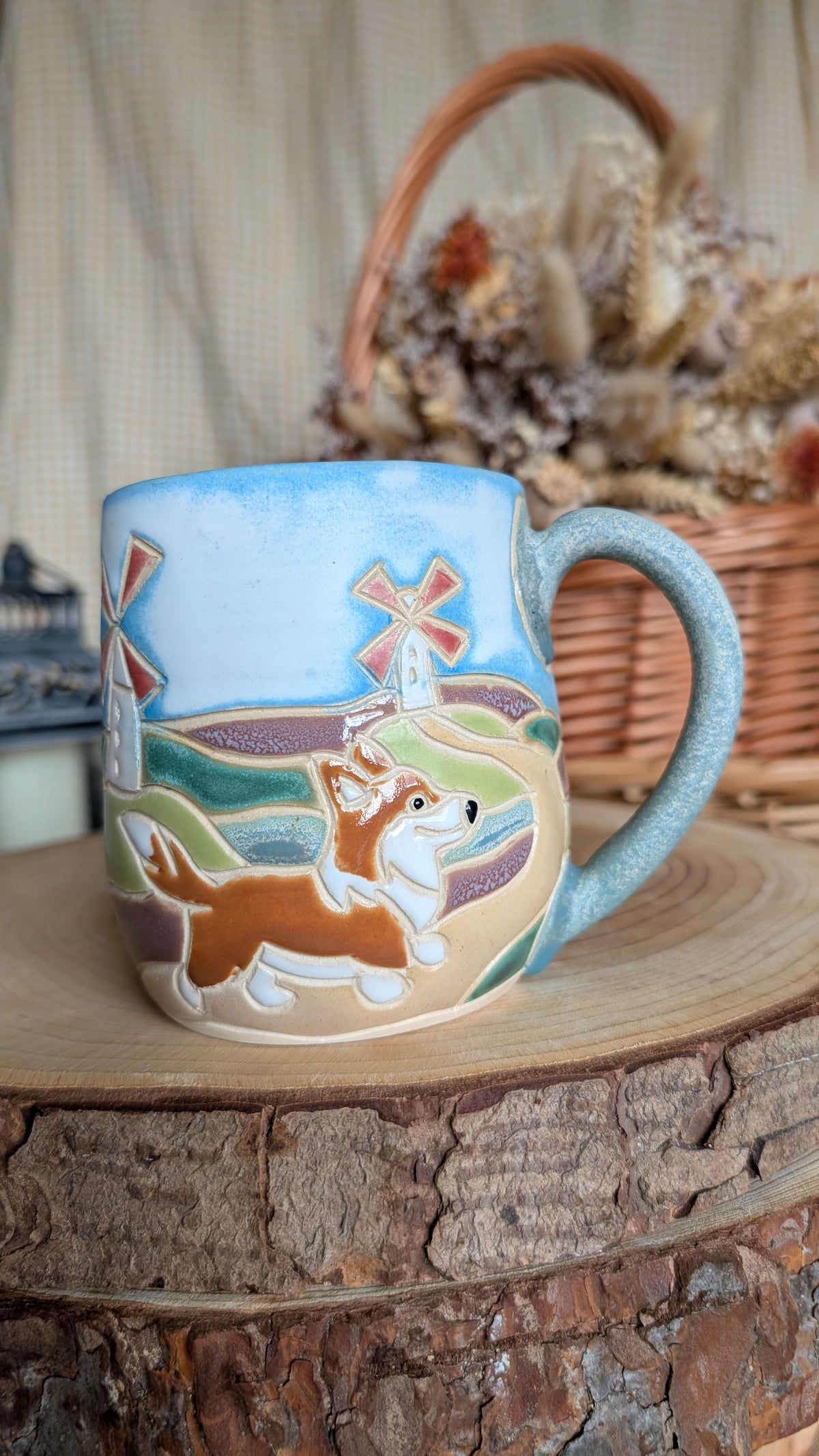 Handmade Corgi Mug 58 *SMALL IMPERFECTION*