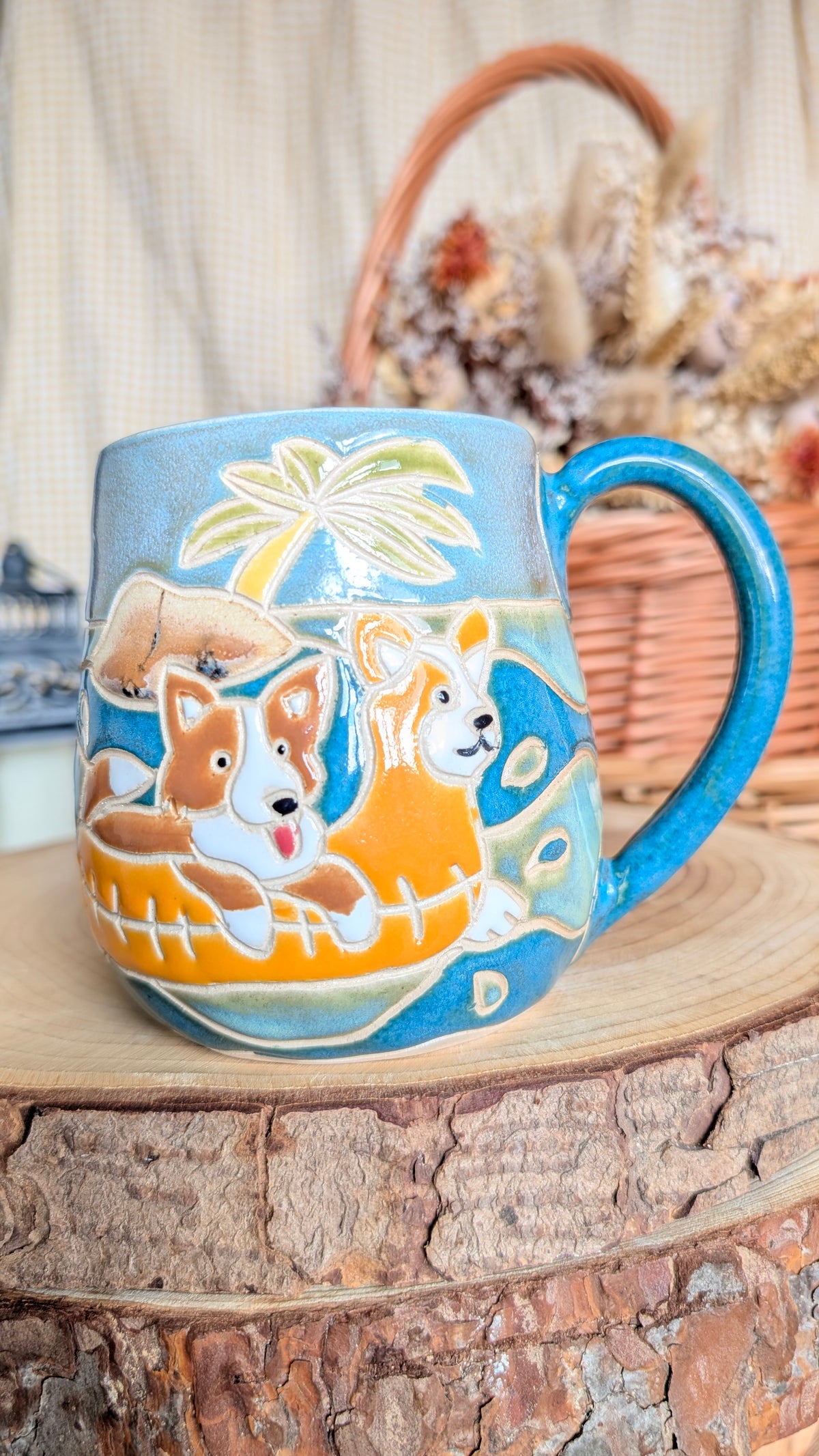 Handmade Corgi Mug 59 *IMPERFECTION - COLLECTABLE - READ DESCRIPTION*