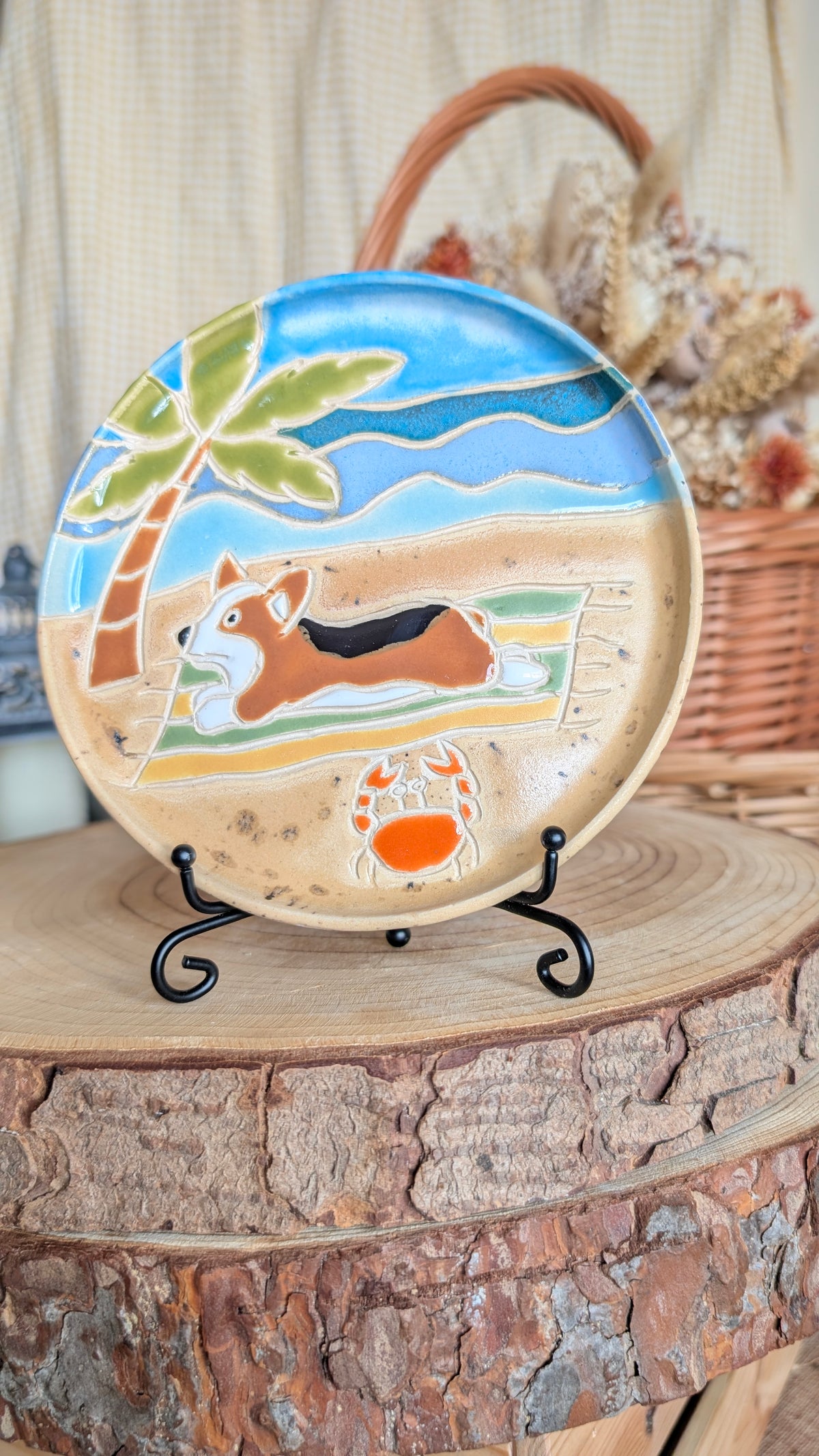 Corgi Plate 4 , Trinket Dish, Jewellery Holder