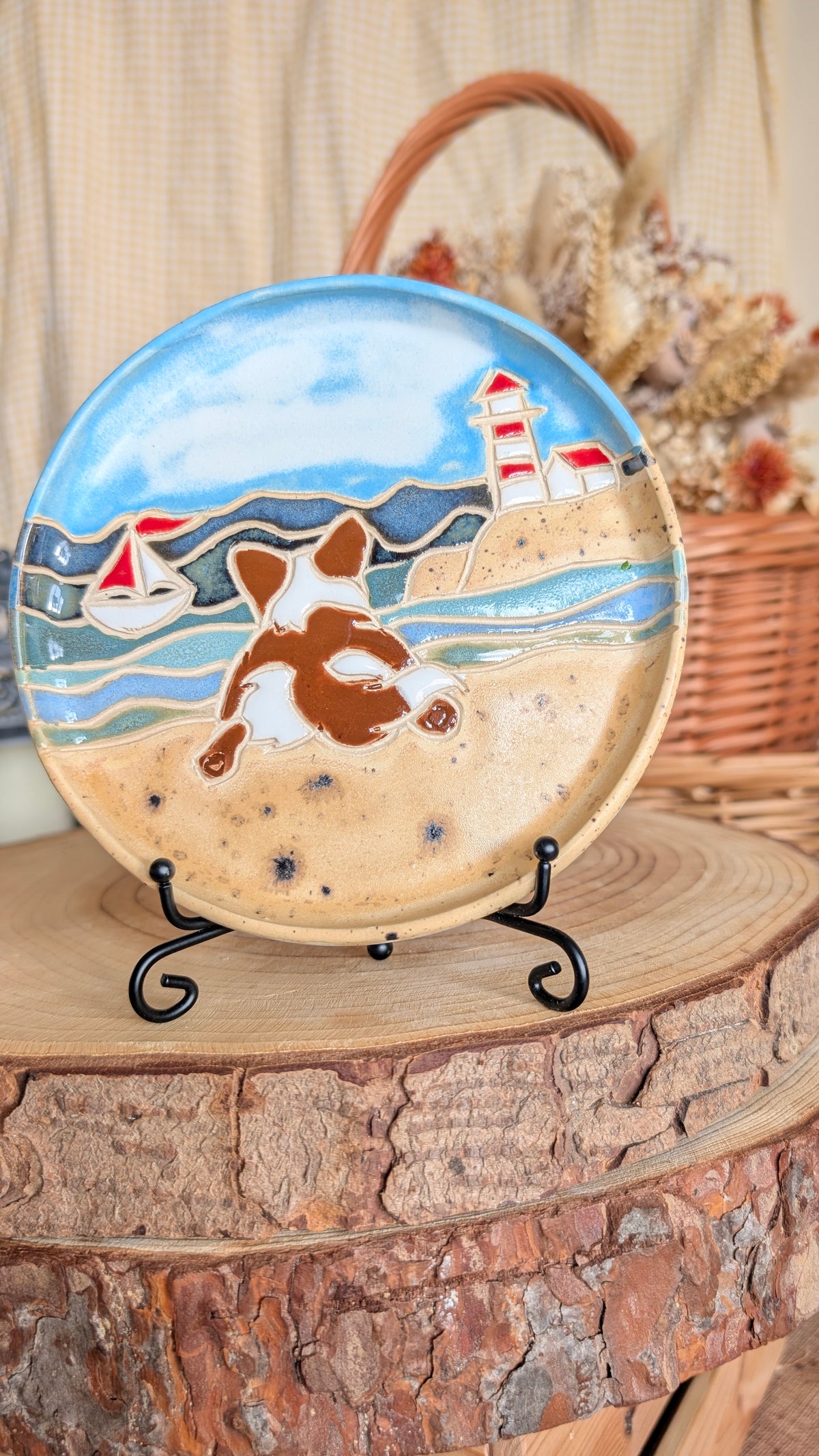Corgi Plate 6 , Trinket Dish, Jewellery Holder