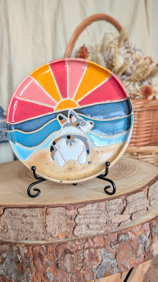 Corgi Plate 7 , Trinket Dish, Jewellery Holder