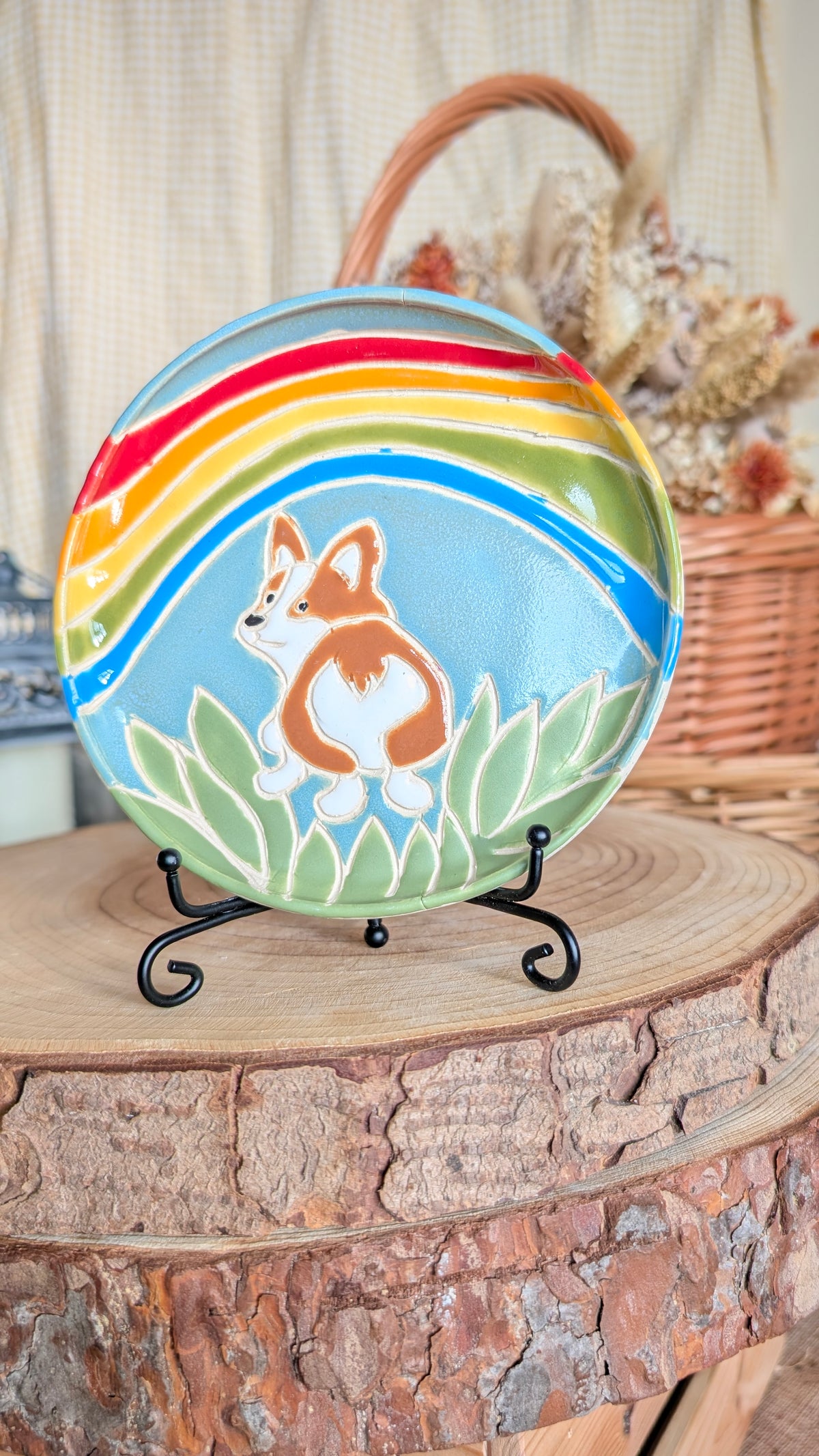 Corgi Plate 13 , Trinket Dish, Jewellery Holder *IMPERFECTION*