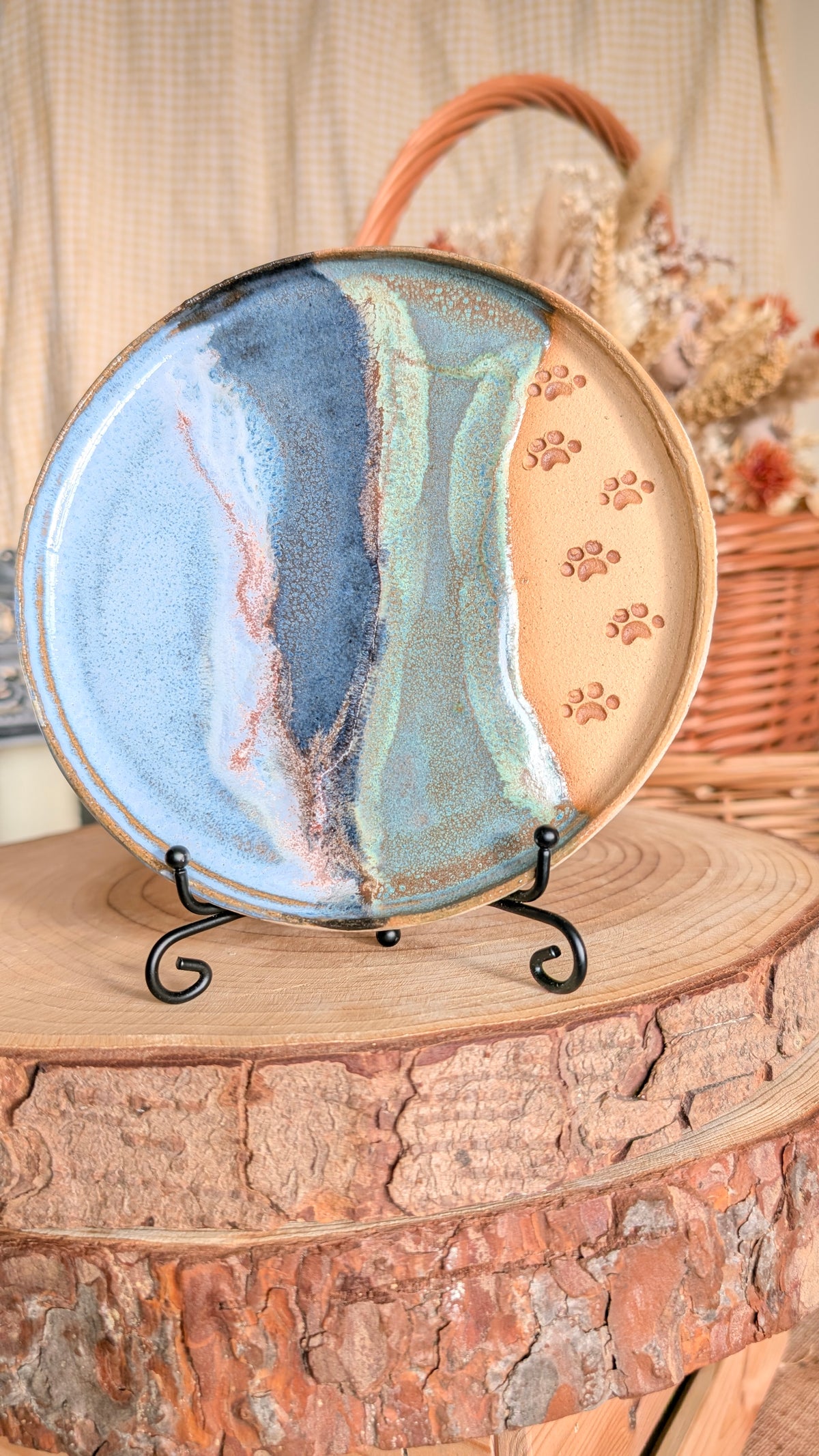 Wonky Plate - Pawprints in the Sand Trinket Dish 3
